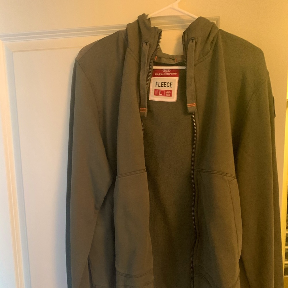 Parajumpers zip-up olive hoodie